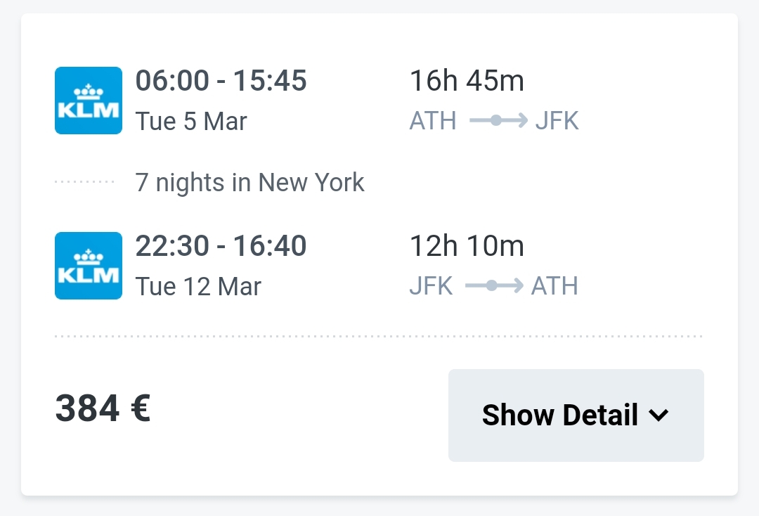 Athens New York air tickets 
