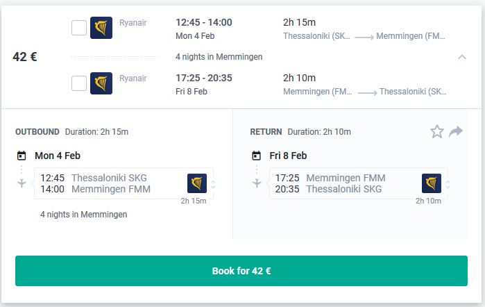 airtickets to Memmingen 